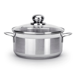Rondel garnek 20cm 2,9L + pokrywka, stalowy, indukcja - CITY 410420 SSW